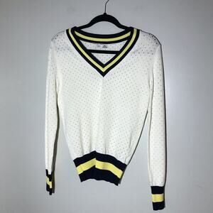 Dex long sleeve v neck pullover S sweater tennis prep preppy classic old money